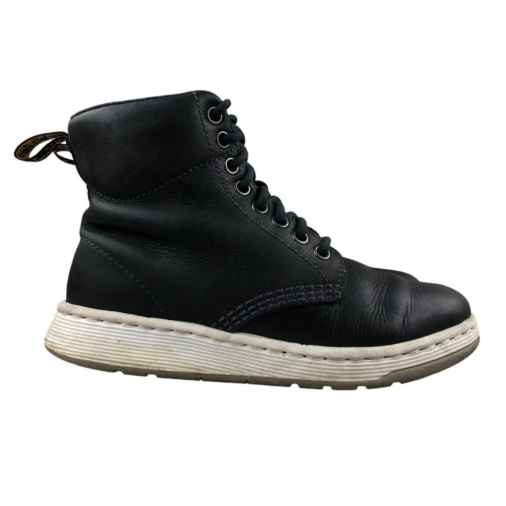 Dr. Martens Unisex 4M 5W Rigal Carpathian Black Leather Lace-Up Boots Sneakers